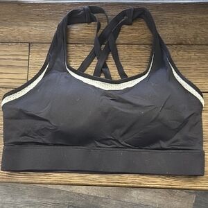 ZYIA Charcoal and Ivory Sports Bra